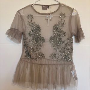 ASOS sequin peplum top